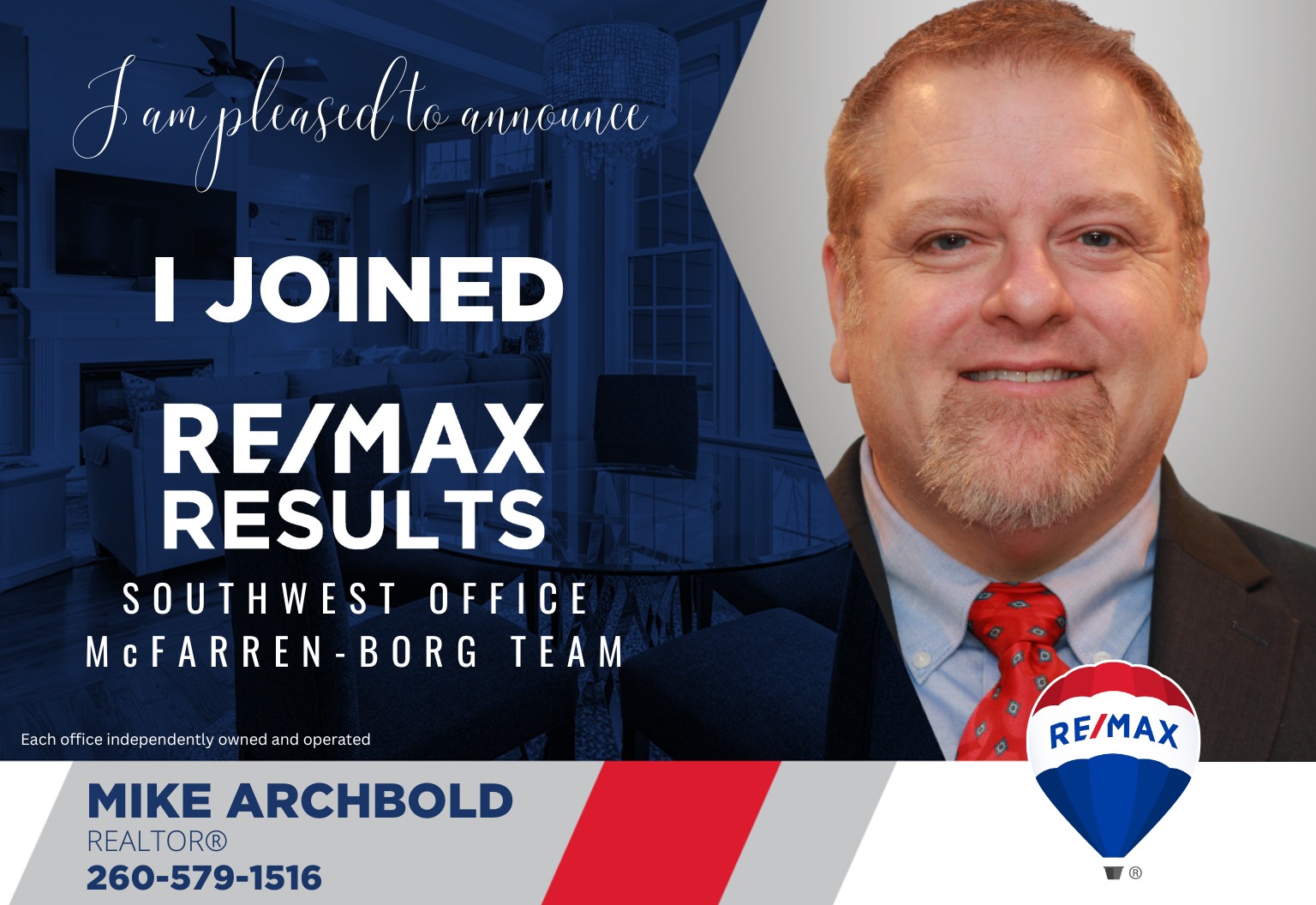 I Am Pleased To Announce… | RE/MAX Results | Hoosier Home Listings | Michael Archbold