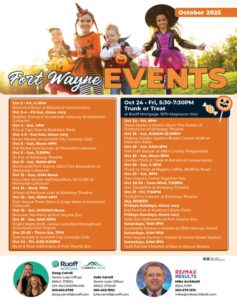 Unforgettable Things to Do in Fort Wayne This October 2025 – Your Ultimate Community Events Guide | Hoosier Home Listings | Michael Archbold