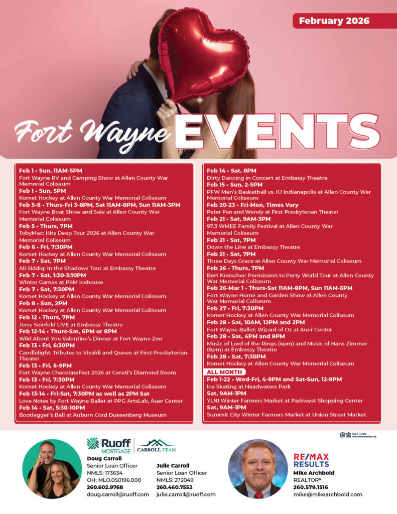 Exciting Fort Wayne Events Coming This Month! | Hoosier Home Listings | Michael Archbold